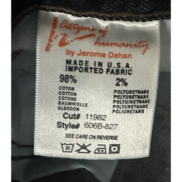 Citizens of Humanity Size 36x33 Evans Blue Straight leg Jeans Made in USA EUC - Picture 6 of 8
